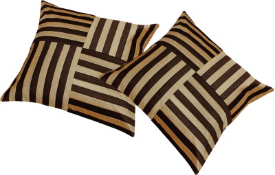 ZIKRAK EXIM Floral Cushions Cover(Pack of 2, 40 cm*40 cm, Brown, Beige)