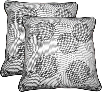 

Lushomes Printed Cushions Cover(Pack of 2, 30 cm*30 cm, Black)