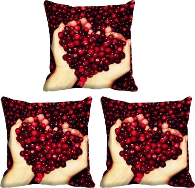 

IndiWeaves Printed Cushions Cover(Pack of 3, 12 cm*12 cm, Black, Red)