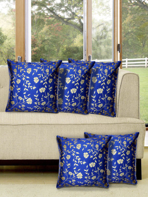 

Alina Decor Printed Cushions Cover(Pack of 5, 40 cm, Blue)