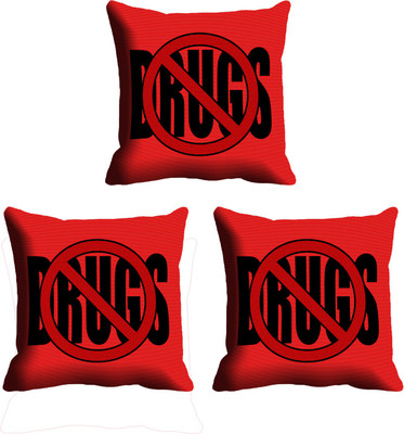 

IndiWeaves Printed Cushions Cover(Pack of 3, 12 cm*12 cm, Blue, Black), Black;blue