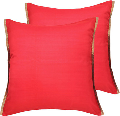 

Ans Striped Cushions Cover(Pack of 2, 40 cm*40 cm, Red)