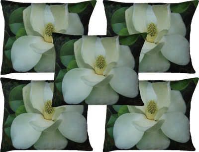 HOME SHINE Printed Cushions Cover(Pack of 5, 40 cm*40 cm, Green)