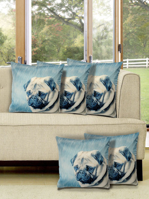 

Alina Decor Printed Cushions Cover(Pack of 5, 40.64 cm, Blue)