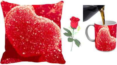 68% OFF on meSleep Printed Cushions Cover(Pack of 3, 40.64 cm*40.64 cm, Red)