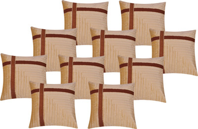 

Fazar Creations Striped Cushions Cover(Pack of 10, 40 cm*40 cm, Beige)