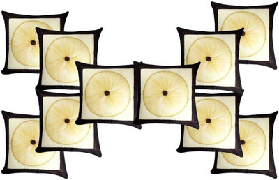 BELIVE-ME Floral Cushions Cover(Pack of 10, 40 cm*40 cm, Brown)