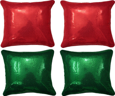 

HOME SHINE Embroidered Cushions Cover(Pack of 4, 40 cm*40 cm, Multicolor)