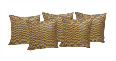 

SWHF Abstract Cushions Cover(Pack of 5, 40 cm*40 cm, Gold, Black), Black;gold