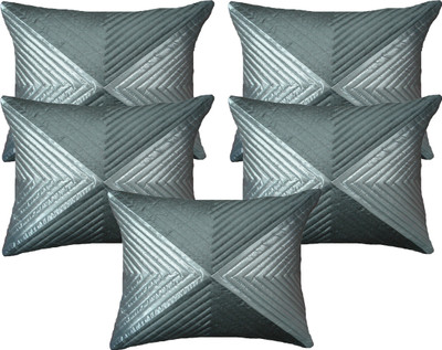 

HOME SHINE Geometric Cushions Cover(Pack of 5, 30 cm*30 cm, Silver)