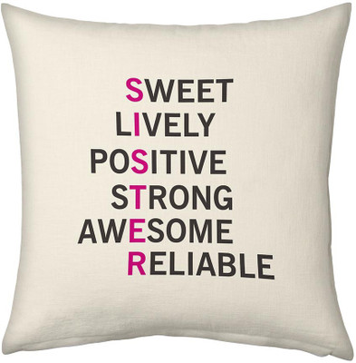 

Kaarigar Text Print Cushions Cover(30.48 cm*30.48 cm, White)