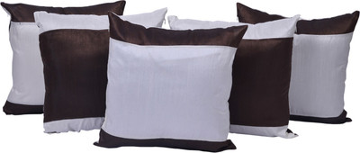 

Fazar Creations Abstract Cushions Cover(Pack of 5, 40 cm*40 cm, White, Brown), Brown;white