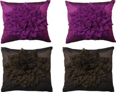 

HOME SHINE Floral Cushions Cover(Pack of 4, 40 cm*40 cm, Multicolor)