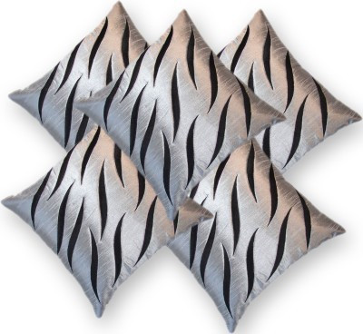 

Nikunj Animal Cushions Cover(Pack of 5, 40 cm*40 cm, Silver, Black), Black;silver