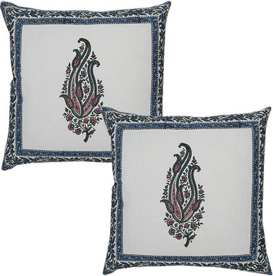 

Rajrang Floral Cushions Cover(Pack of 2, 43 cm*43 cm, Blue, Pink, White)