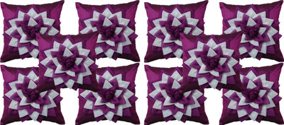 

HOME SHINE Floral Cushions Cover(40 cm*40 cm, Purple)