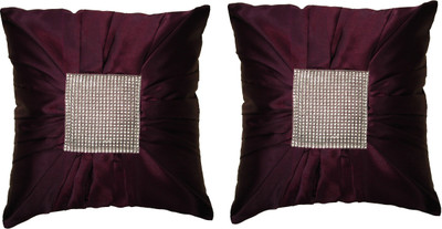

HOME SHINE Geometric Cushions Cover(Pack of 2, 40 cm*40 cm, Purple)