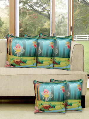

Alina Decor Printed Cushions Cover(Pack of 5, 40.64 cm, Green)