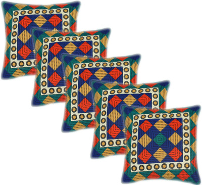 

Metro Living Geometric Cushions Cover(Pack of 5, 40 cm*40 cm, Multicolor)
