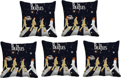 

IndiWeaves Printed Cushions Cover(Pack of 5, 40 cm*40 cm, Purple, Maroon), Maroon;purple