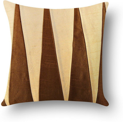 

First Row Embroidered Cushions Cover(40 cm, Brown)