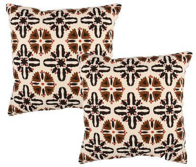 

Nikunj Embroidered Cushions Cover(Pack of 2, 40 cm, Beige, Brown)