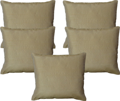 

HOME SHINE Plain Cushions Cover(Pack of 5, 30 cm*30 cm, Beige)