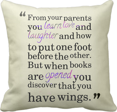 

Tied Ribbons Printed Cushions Cover(30 cm*30 cm, Multicolor)