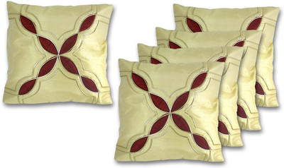 

Veer Creations Abstract Cushions Cover(Pack of 5, 40 cm*40 cm, Beige, Maroon)