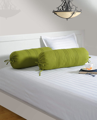 SWAYAM Striped Pillows Cover(Pack of 2, 46 cm*71 cm, Green)