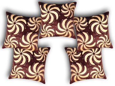 

Nikunj Floral Cushions Cover(Pack of 5, 40 cm*40 cm, Brown)