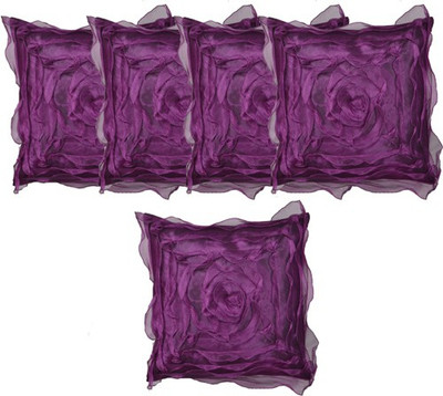 

Shine Villa Floral Cushions Cover(Pack of 5, 40 cm*40 cm, Purple)