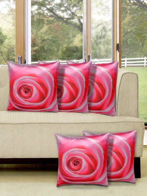 

Alina Decor Printed Cushions Cover(Pack of 5, 40.64 cm, Red)