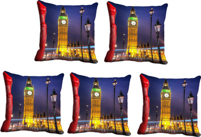 

IndiWeaves Printed Cushions Cover(Pack of 5, 40 cm*40 cm, Orange)