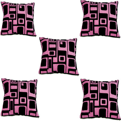 

Koncepts Geometric Cushions & Pillows Cover(Pack of 5, 42 cm*42 cm, Pink)