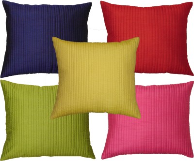 HOME SHINE Polyester Cushions Cover(Pack of 5, 40 cm*40 cm, Multicolor)