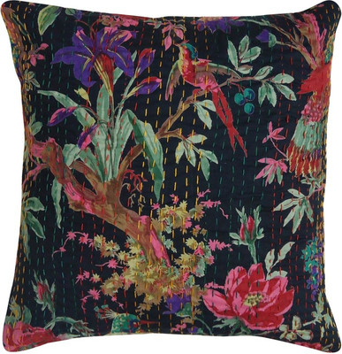 

Evergreen Embroidered Cushions Cover(40 cm*40 cm, Multicolor)