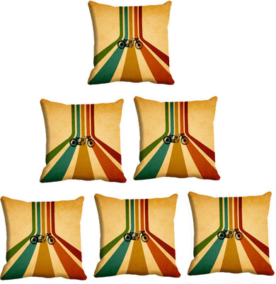 

IndiWeaves Printed Cushions Cover(Pack of 6, 30 cm*30 cm, Multicolor)