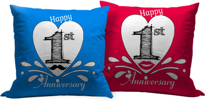 

Tied Ribbons Text Print Cushions Cover(Pack of 2, 30 cm*30 cm, Multicolor)