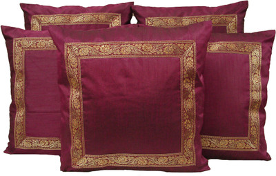 

HOME SHINE Striped Cushions Cover(Pack of 5, 40 cm*40 cm, Purple)