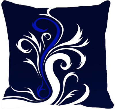 

IndiWeaves Printed Cushions Cover(30 cm*30 cm, Blue, White)