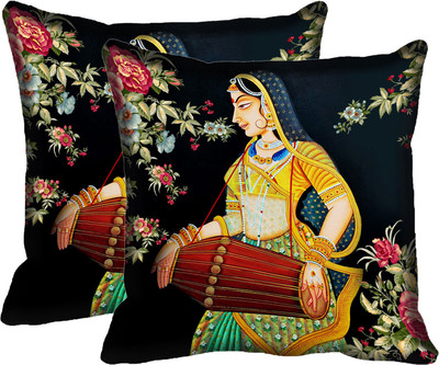 

IndiWeaves Printed Cushions Cover(Pack of 2, 40 cm*40 cm, Multicolor)