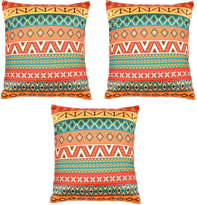 

HOMEWARDS Geometric Cushions Cover(Pack of 3, 40 cm*40 cm, Yellow, Orange), Orange;yellow