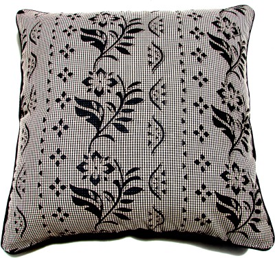 

Homeblendz Damask Cushions Cover(40 cm*40 cm, Black, White)