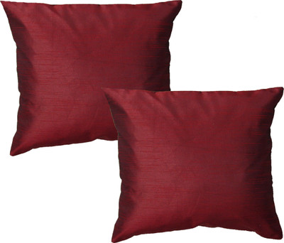 

HOME SHINE Plain Cushions Cover(Pack of 2, 60 cm*60 cm, Maroon)