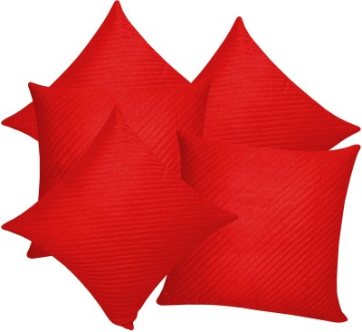 ZIKRAK EXIM Geometric Cushions Cover(Pack of 5, 30 cm*30 cm, Red)