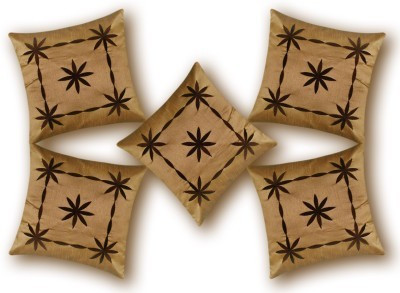 

Nikunj Floral Cushions Cover(Pack of 5, 40 cm*40 cm, Beige)