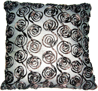 

Homeblendz Embroidered Cushions Cover(40 cm*40 cm, Black)