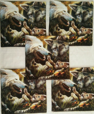 

Aims Home 3D Printed Cushions Cover(Pack of 5, 40 cm*40 cm, Multicolor)