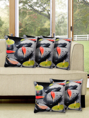 

Alina Decor Printed Cushions Cover(Pack of 5, 40 cm, Grey)